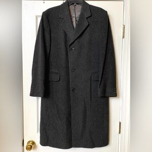 Today's Man 100% Pure Cashmere Men's Overcoat Made in England Size Small 38